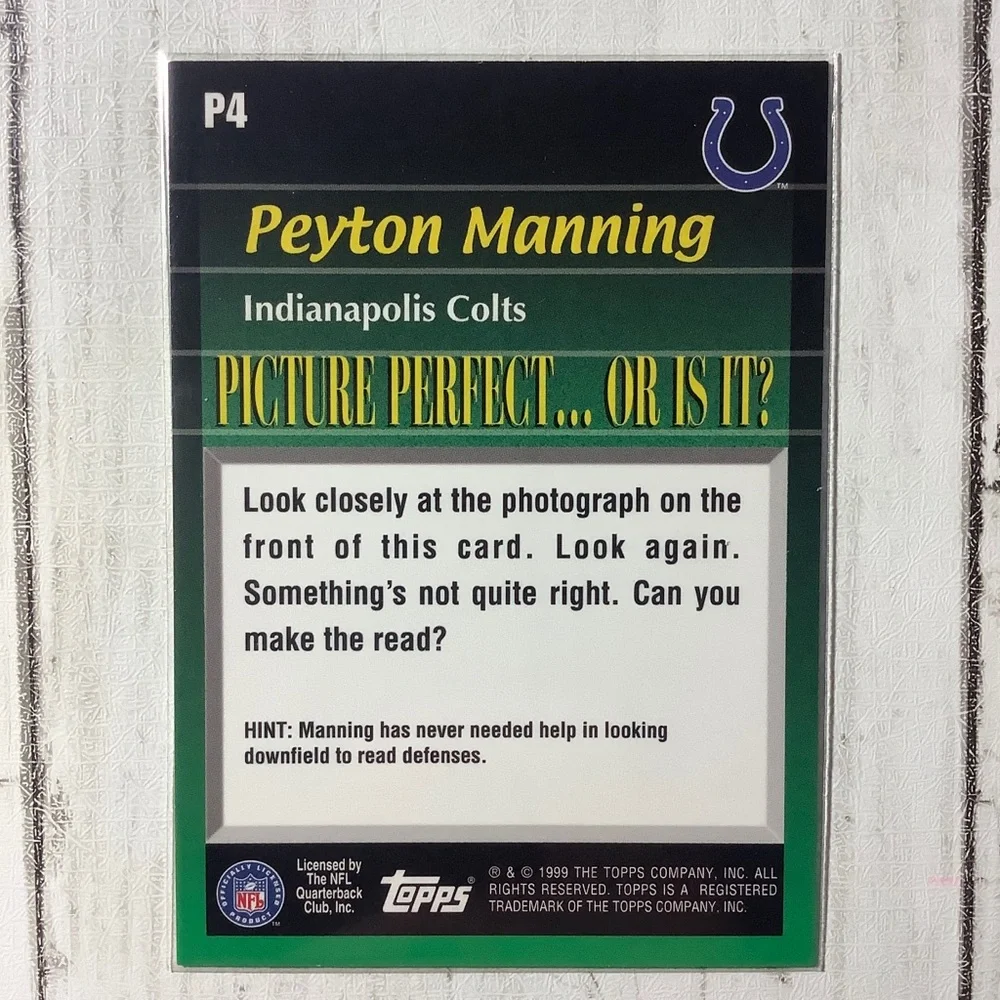 Peyton Manning 1999 Topps Picture Perfect ##P4